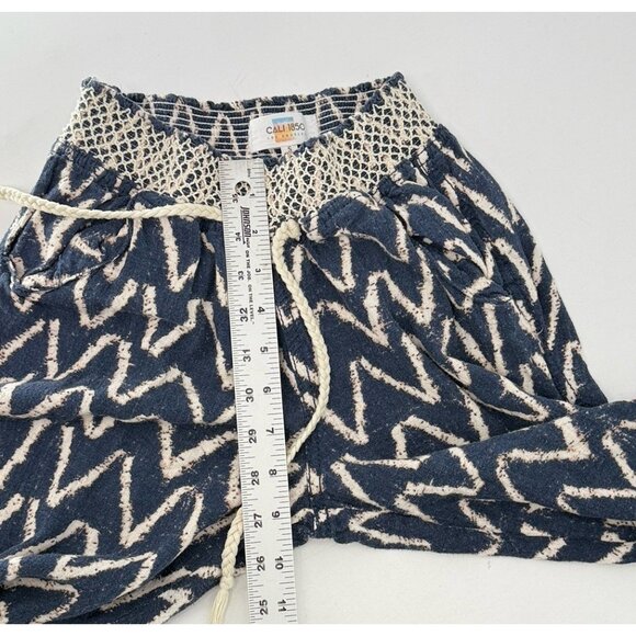 Cali 1850‎ Linen Blend Pockets Pull On Pants S Beach Bohemian Festival Preppy - Picture 7 of 11